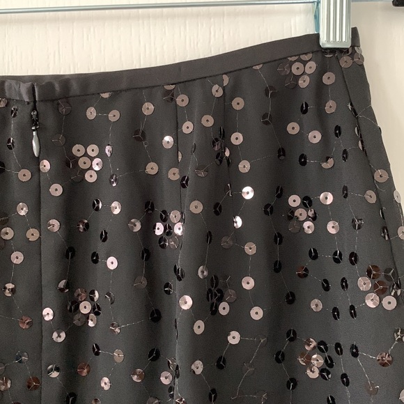 LOFT Black 100% Polyester Sequin Skirt Size 6P New With Tag - Picture 8 of 15
